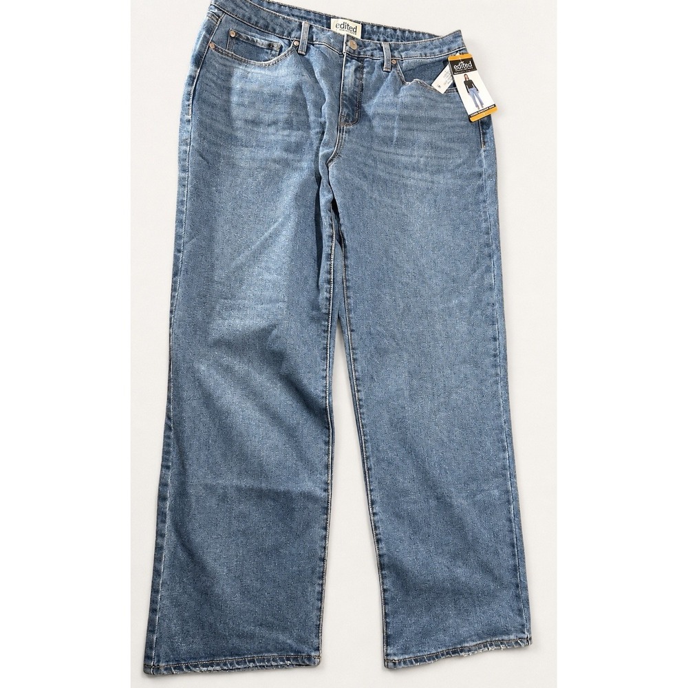 Edited by Remi Bader Women's 12 Loose Straight Jeans Authentic High Rise NWT
